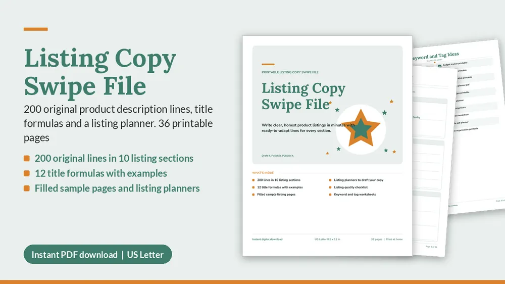 Cover of Listing Copy Swipe File
