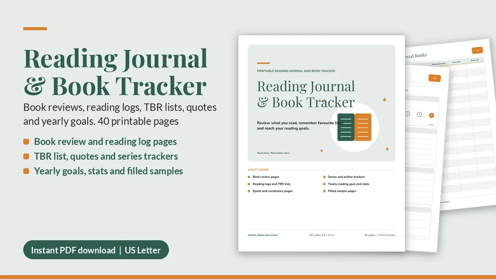 Cover of Reading Journal & Book Tracker