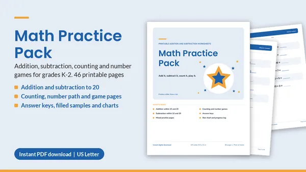 Cover of Math Practice Pack