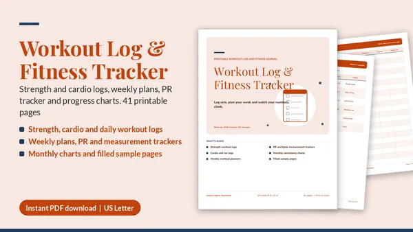 Cover of Workout Log & Fitness Tracker
